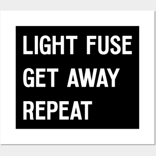 Fireworks Light Fuse Get Away Repeat Posters and Art